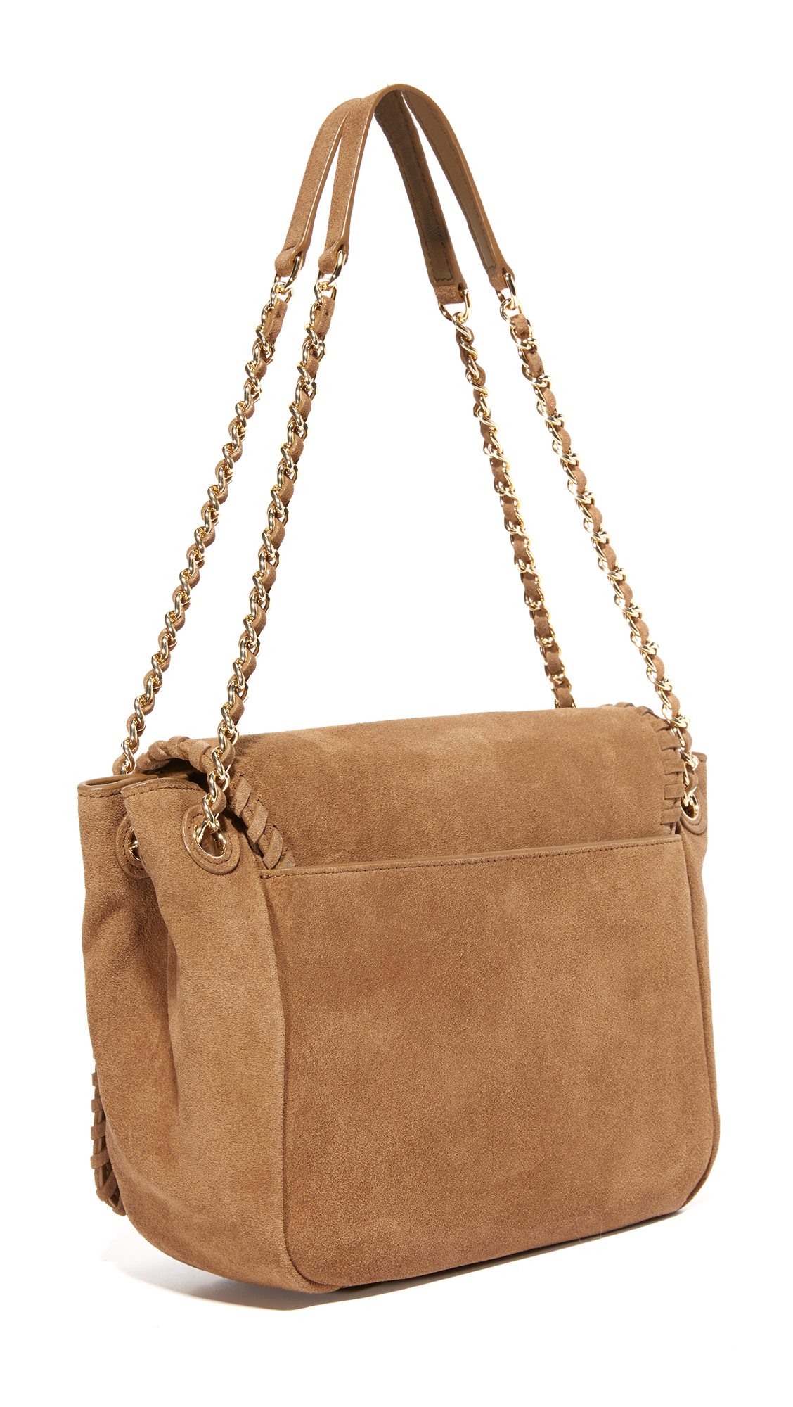 small suede handbag